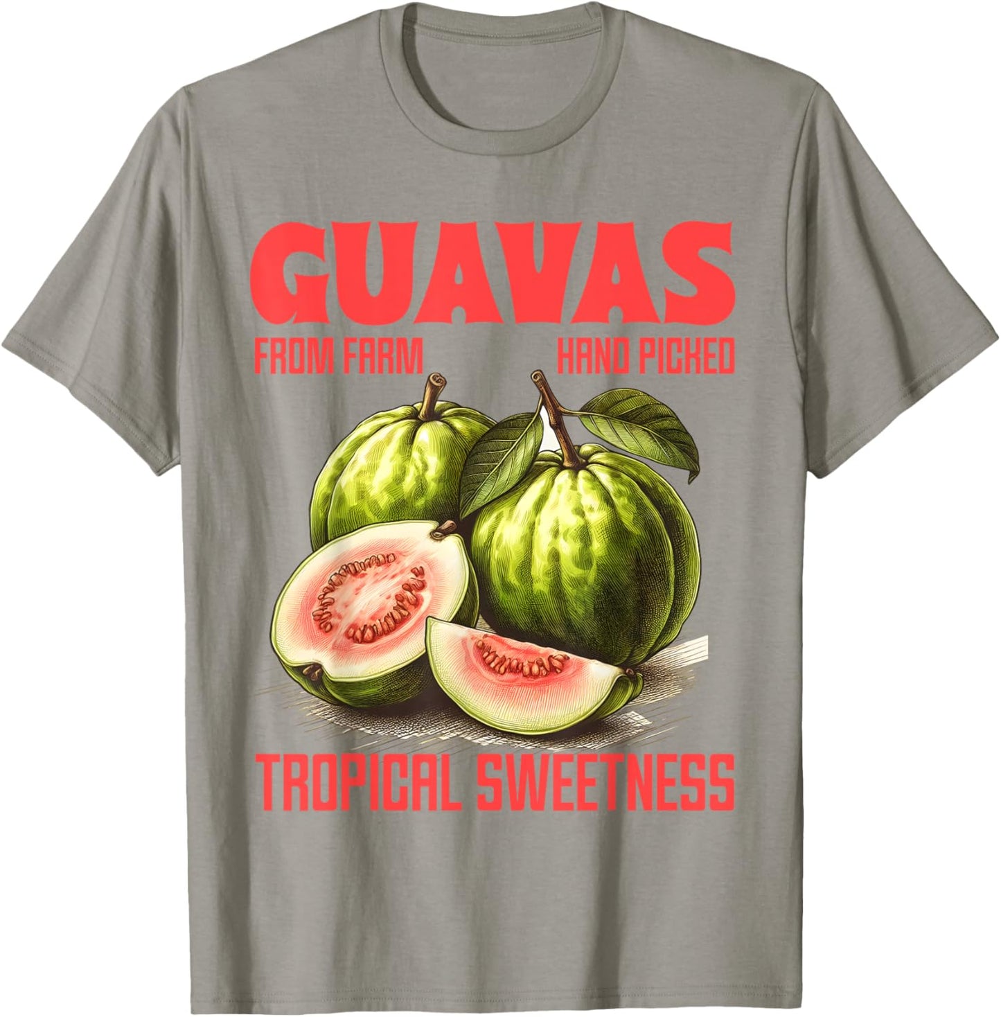 Guavas Tropical Sweetness Farm A Fresh Farmer Markets T-Shirt - T-Shirt | Sand