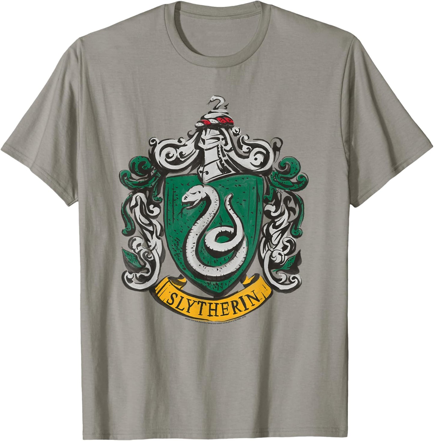 Harry Potter Drawn Slytherin Crest T-Shirt - T-Shirt | Sand