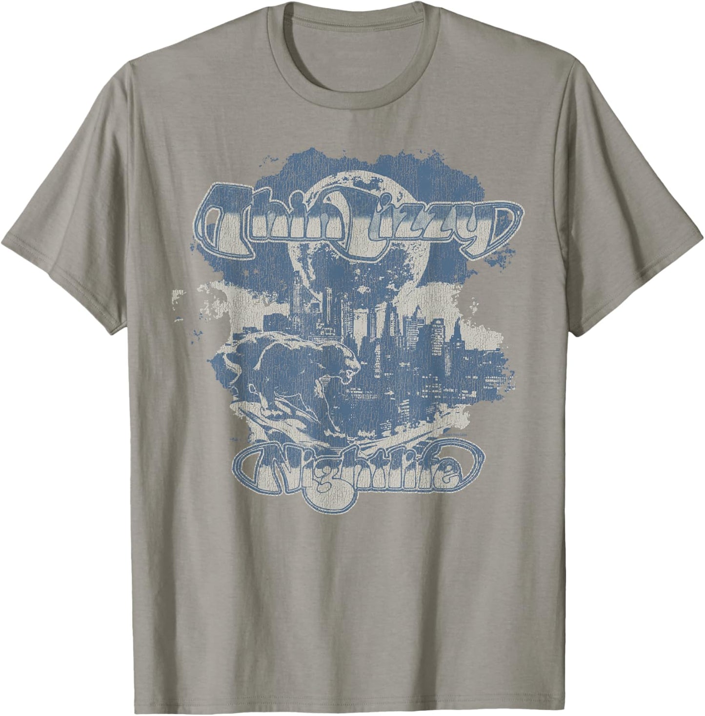 Thin Lizzy – Nightlife Album Distressed T-Shirt - T-Shirt | Sand