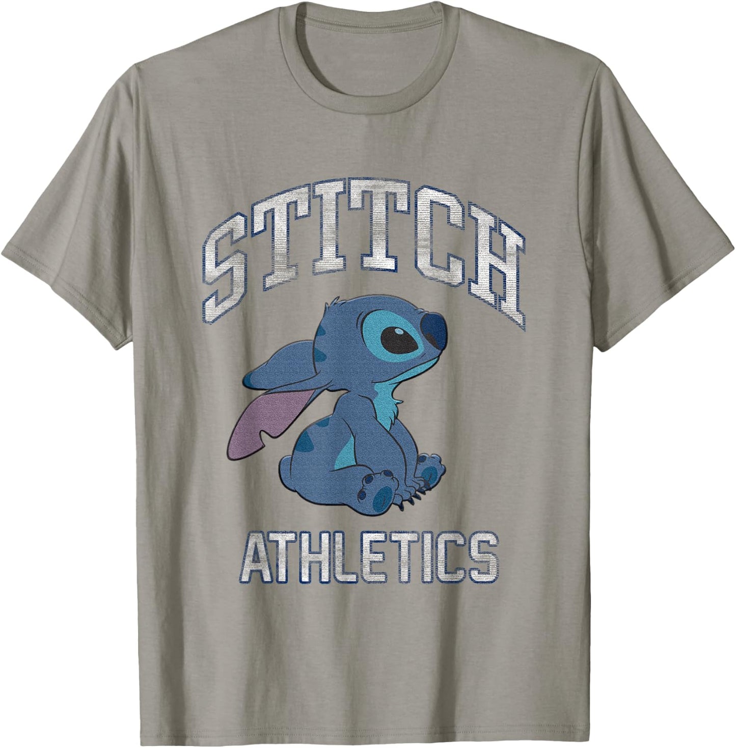 Disney Lilo & Stitch Stitch Athletics Distressed Logo T-Shirt - T-Shirt | Sand