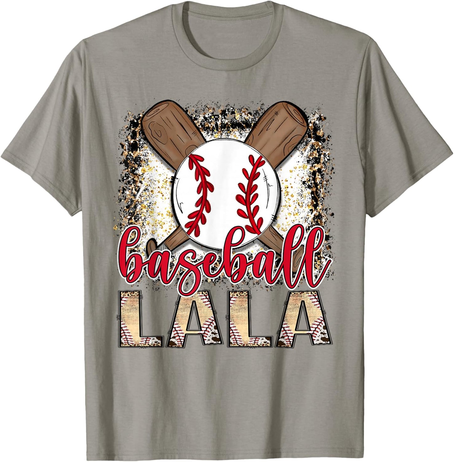 Baseball Lala Leopard Proud Ball Lala Game Day T-Shirt - T-Shirt | Sand