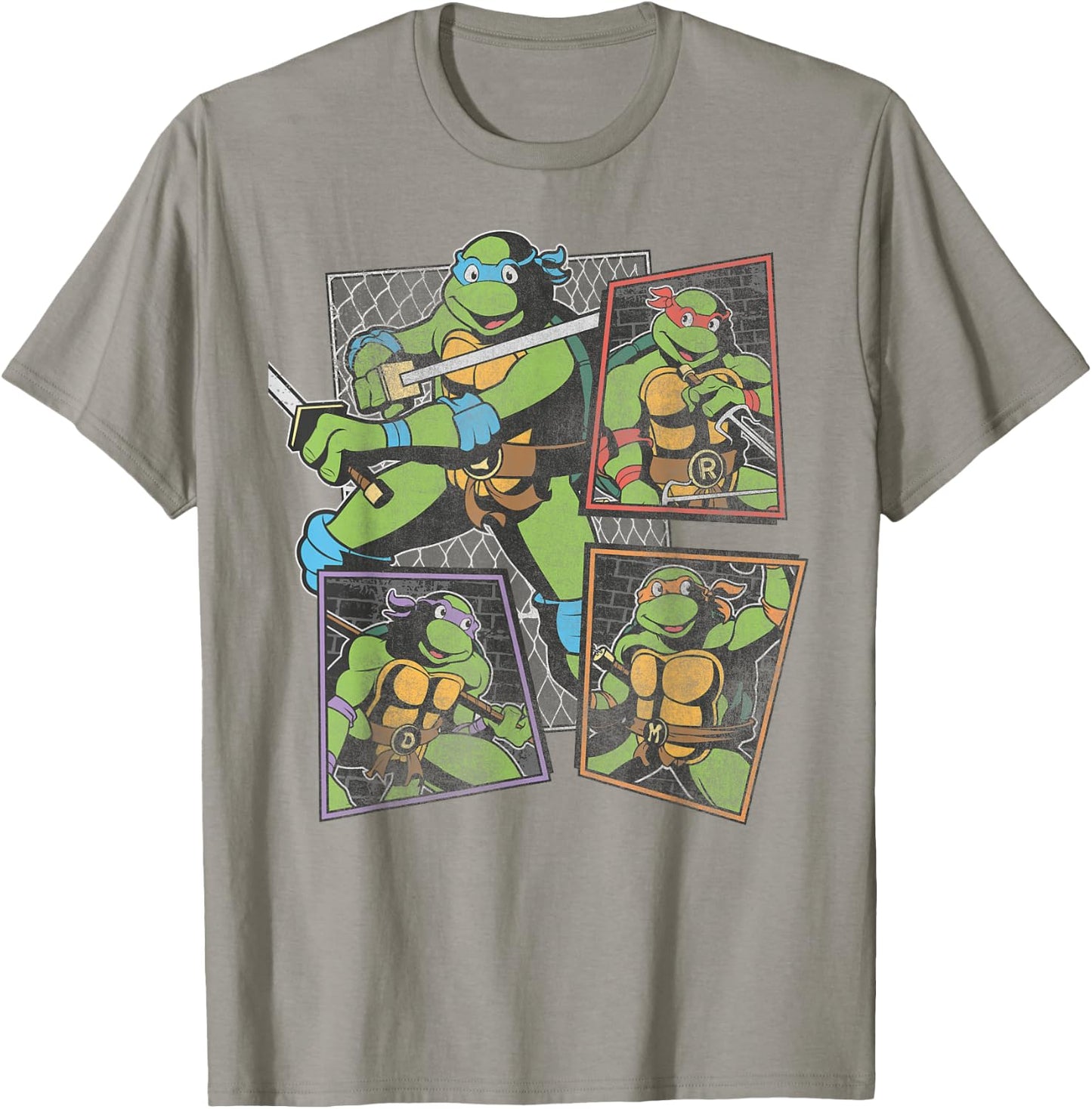 Teenage Mutant Ninja Turtles Character Panel T-Shirt - T-Shirt | Sand