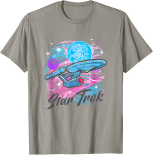 Star Trek: The Original Series Retro Airbrush Enterprise T-Shirt - T-Shirt | Sand