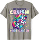 Crush Kindergarten Girls Back to School Unicorn First Day T-Shirt - T-Shirt | Sand