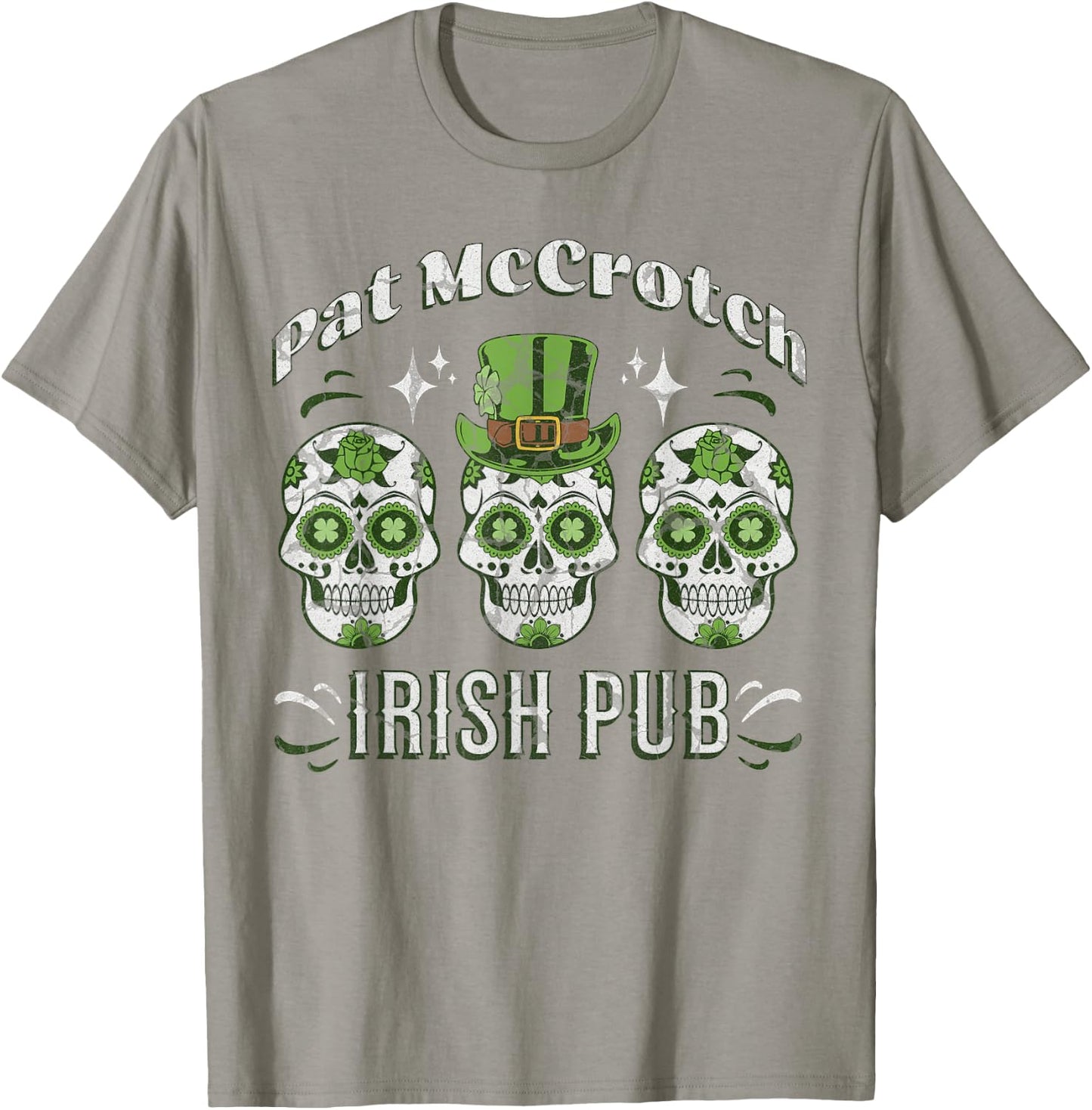 Pat McCrotch Irish Pub Adult Funny St. Patricks Day T-Shirt - T-Shirt | Sand