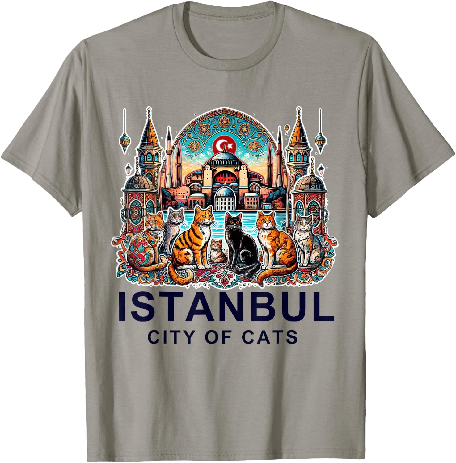 Istanbul, Turkey - City of Cats II T-Shirt - T-Shirt | Sand