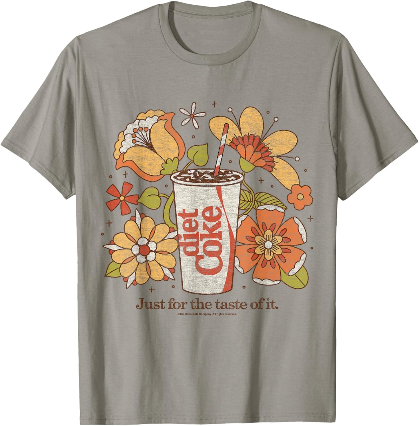 Coca-Cola - Diet Coke Just For The Taste Of It Retro Flowers T-Shirt - T-Shirt | Sand