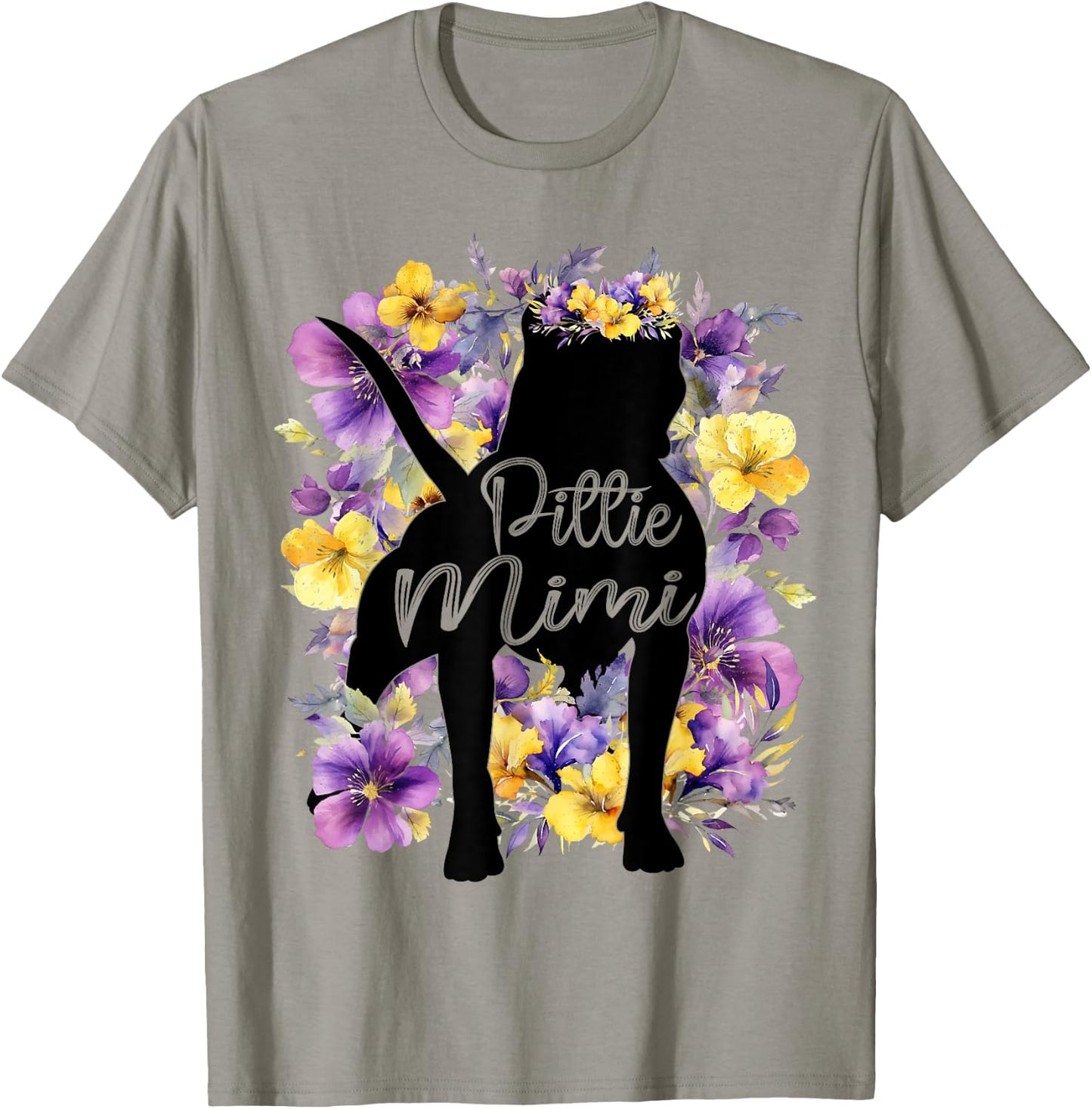 Cute Pittie Mama Pitbull Mimi Pitbull Dog Lover Mothers Day Men Women Girls Kids T-Shirt - T-Shirt | Sand