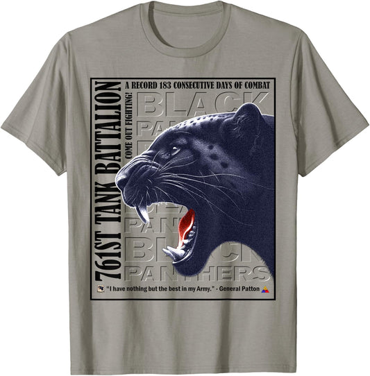 761st Tank Battalion WWII Black Panthers Pride T-Shirt - T-Shirt | Sand