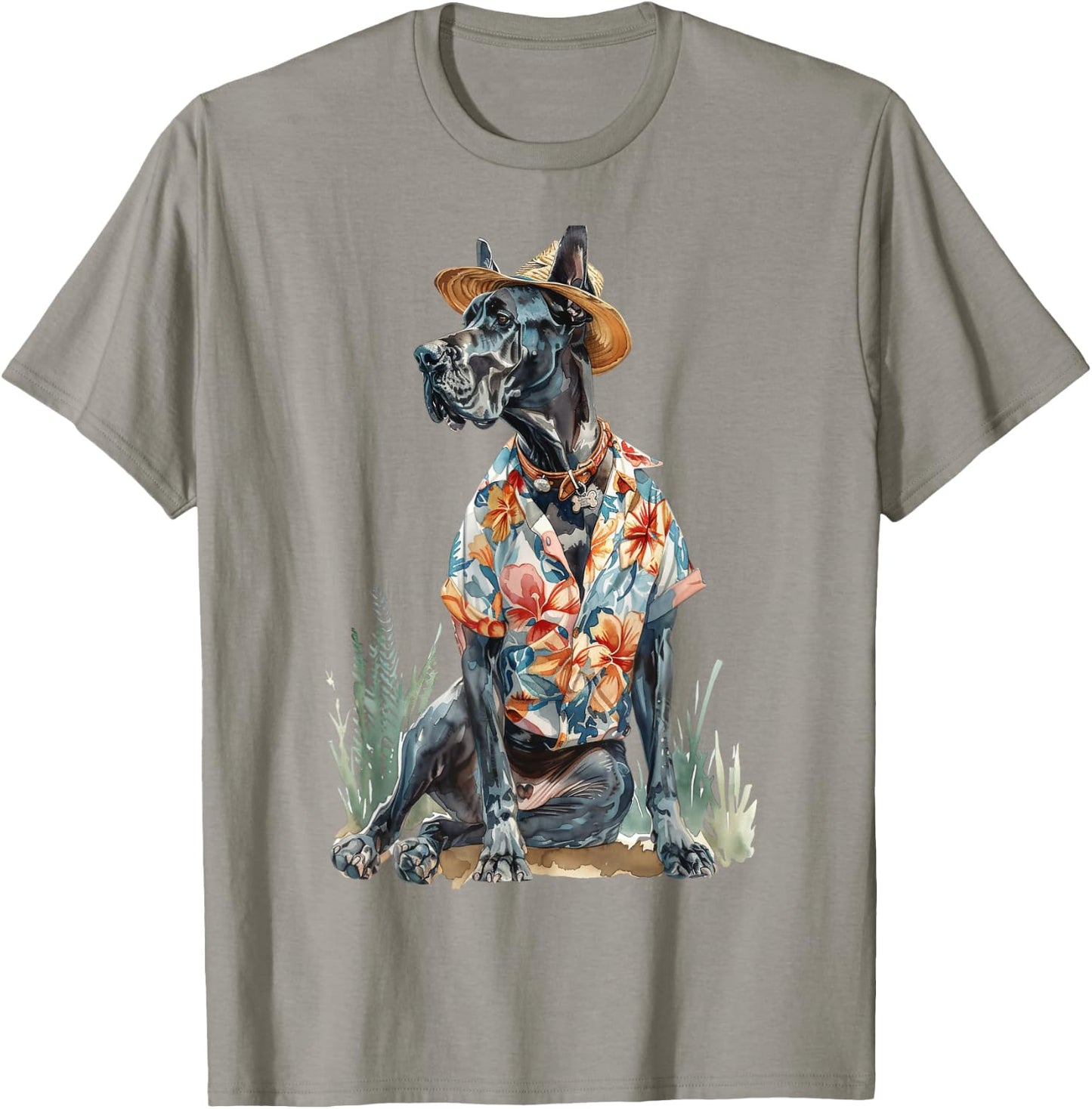Summer Dog Great Dane T-Shirt - T-Shirt | Sand