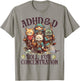 ADHD&D Roll For Concentration Lovely Gamers Vintage ADHD&D T-Shirt - T-Shirt | Sand