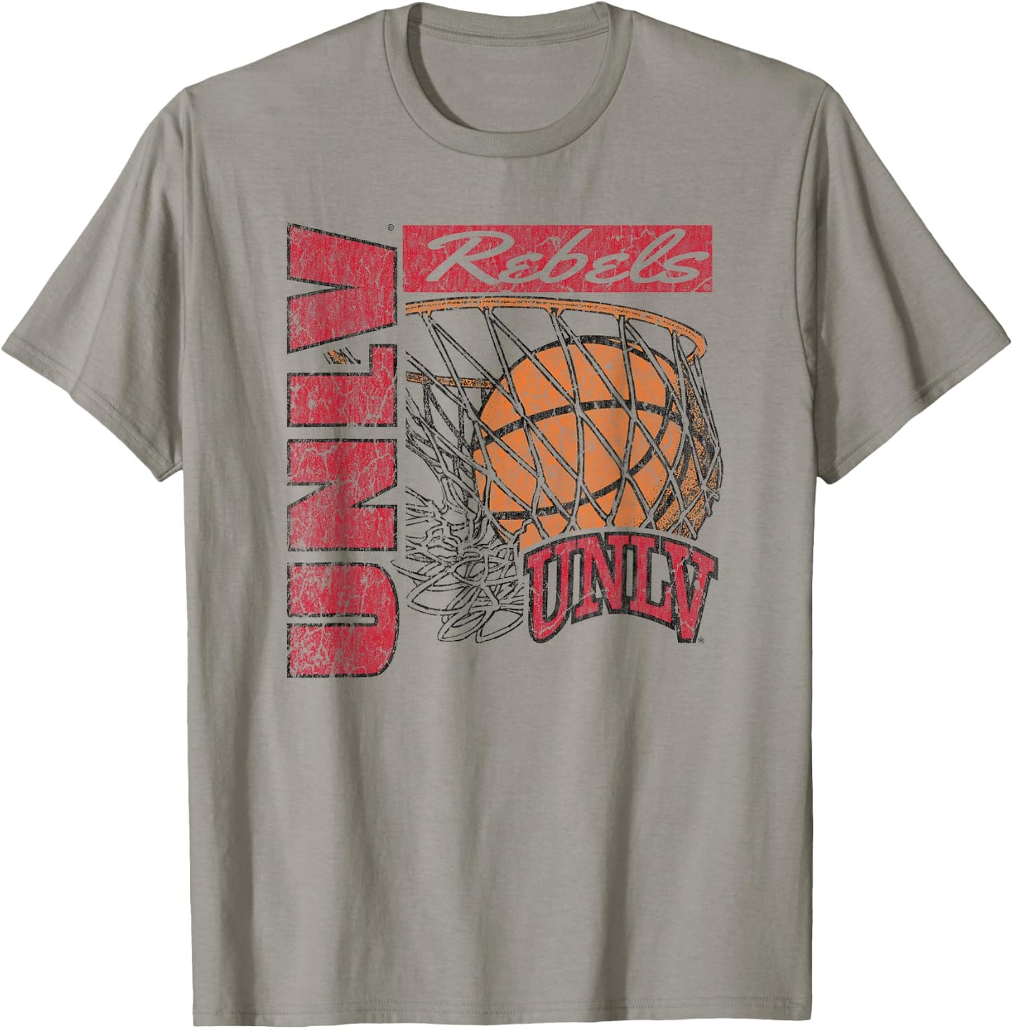 UNLV Rebels Vintage Basketball 90's White T-Shirt - T-Shirt | Sand