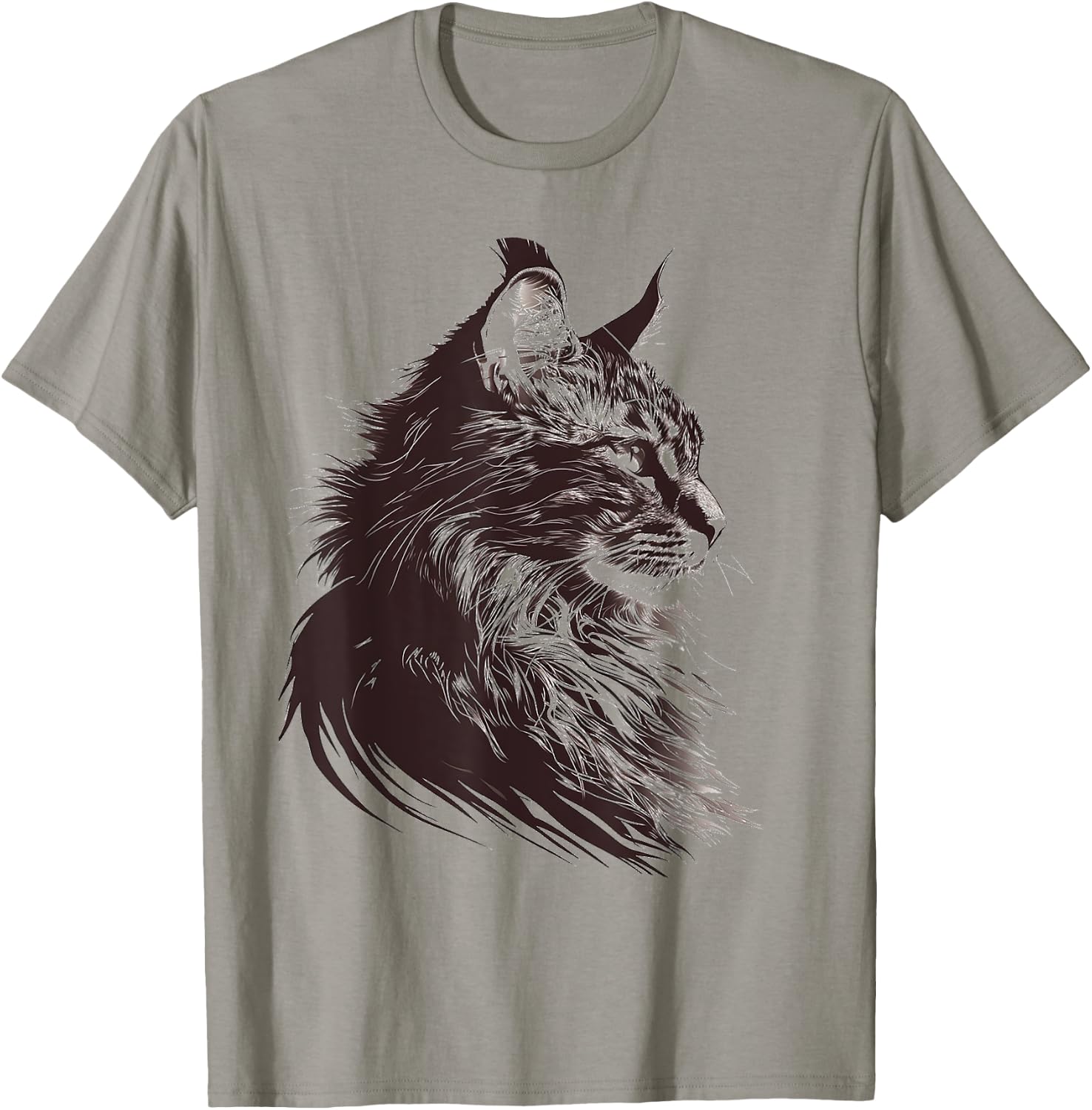 Cat Abstract Motif Drawing Artwork Animal Cat Men Women Kids T-Shirt - T-Shirt | Sand