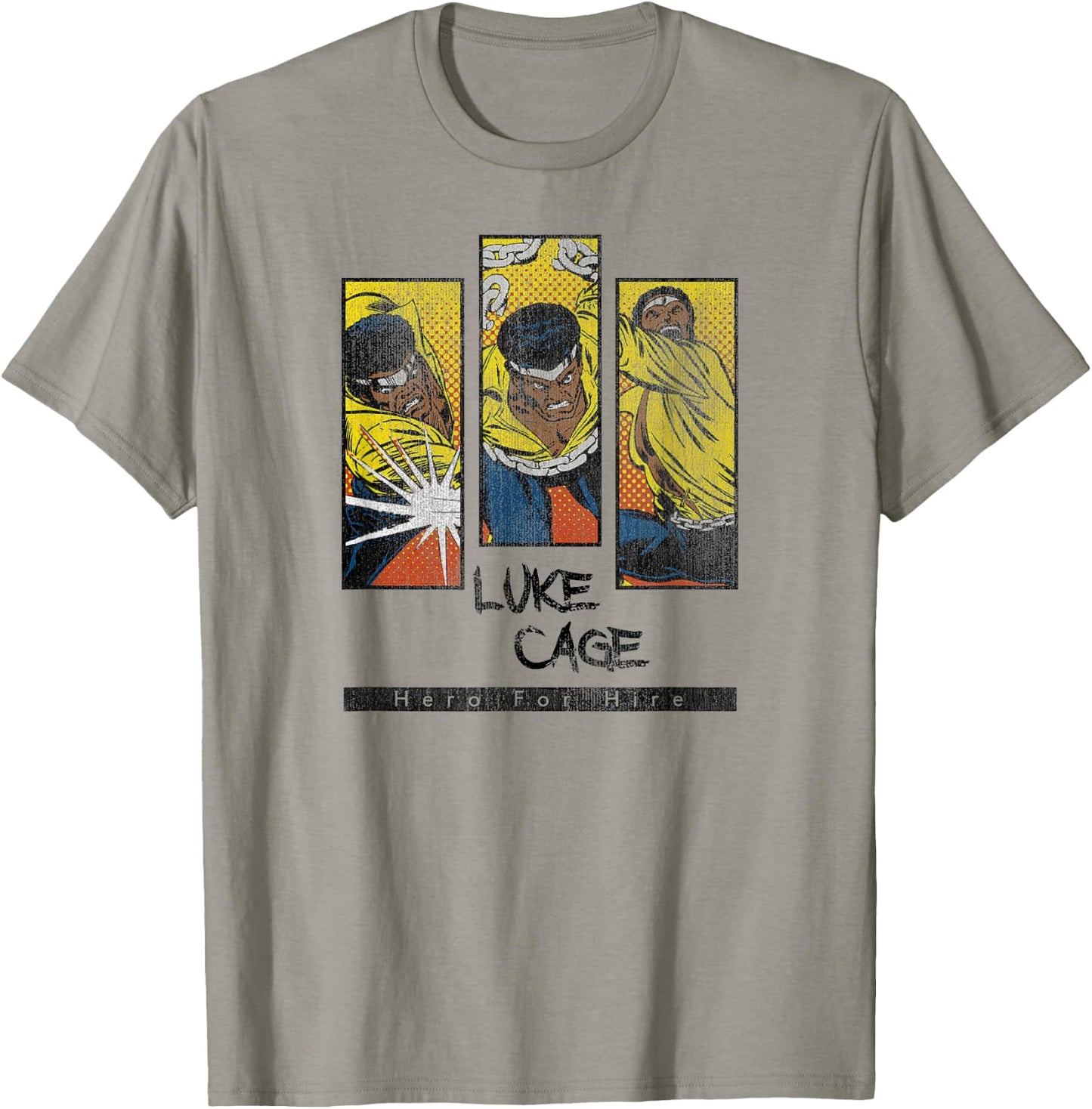 Marvel Luke Cage Heroes for Hire Comic Panels T-Shirt - T-Shirt | Sand