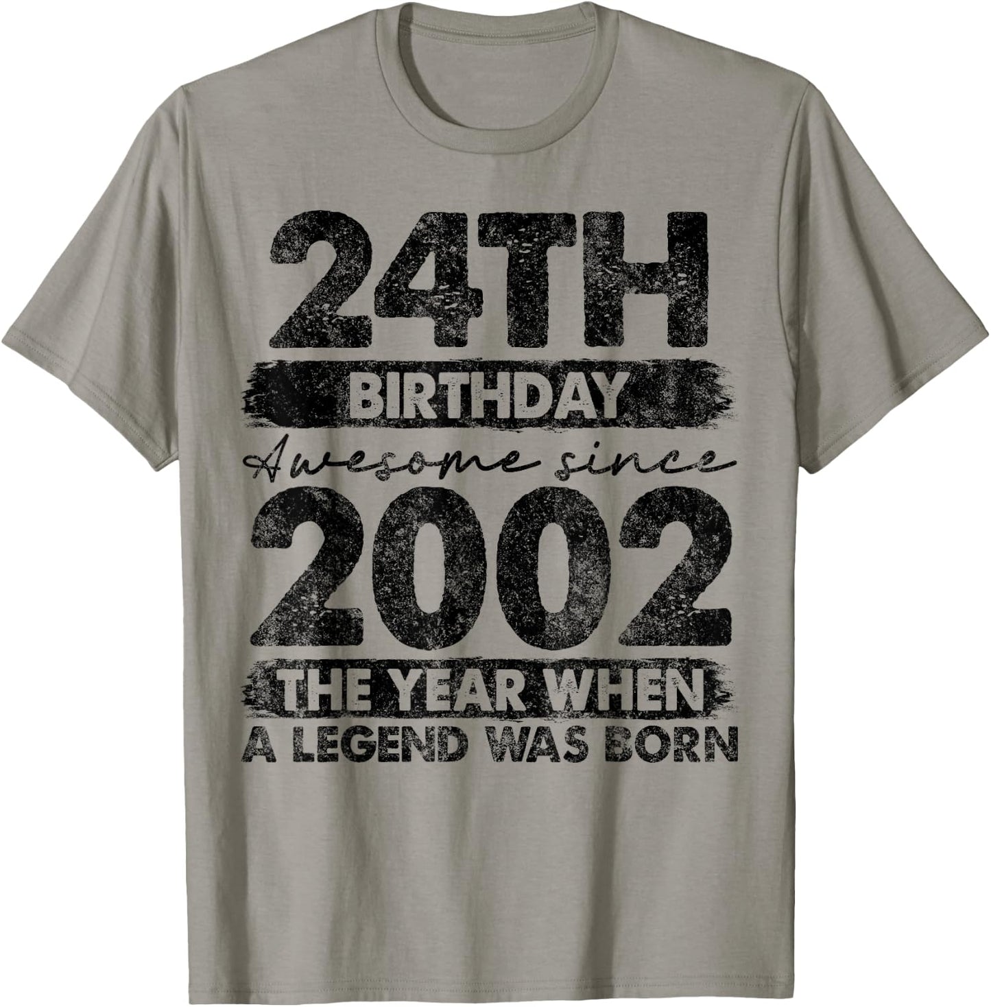 24 Year Old Gifts Vintage 2002 Limited Edition 24th Birthday T-Shirt - T-Shirt | Sand