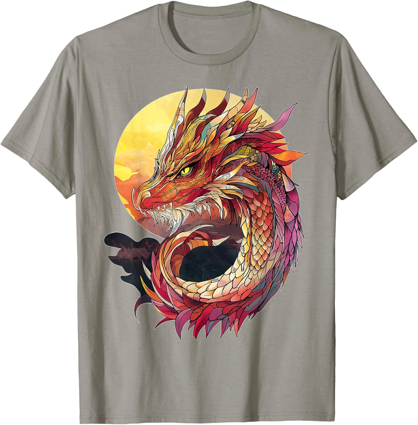 Cockatrice Dragon Motif Mythical Cockatrice Dragon T-Shirt - T-Shirt | Sand