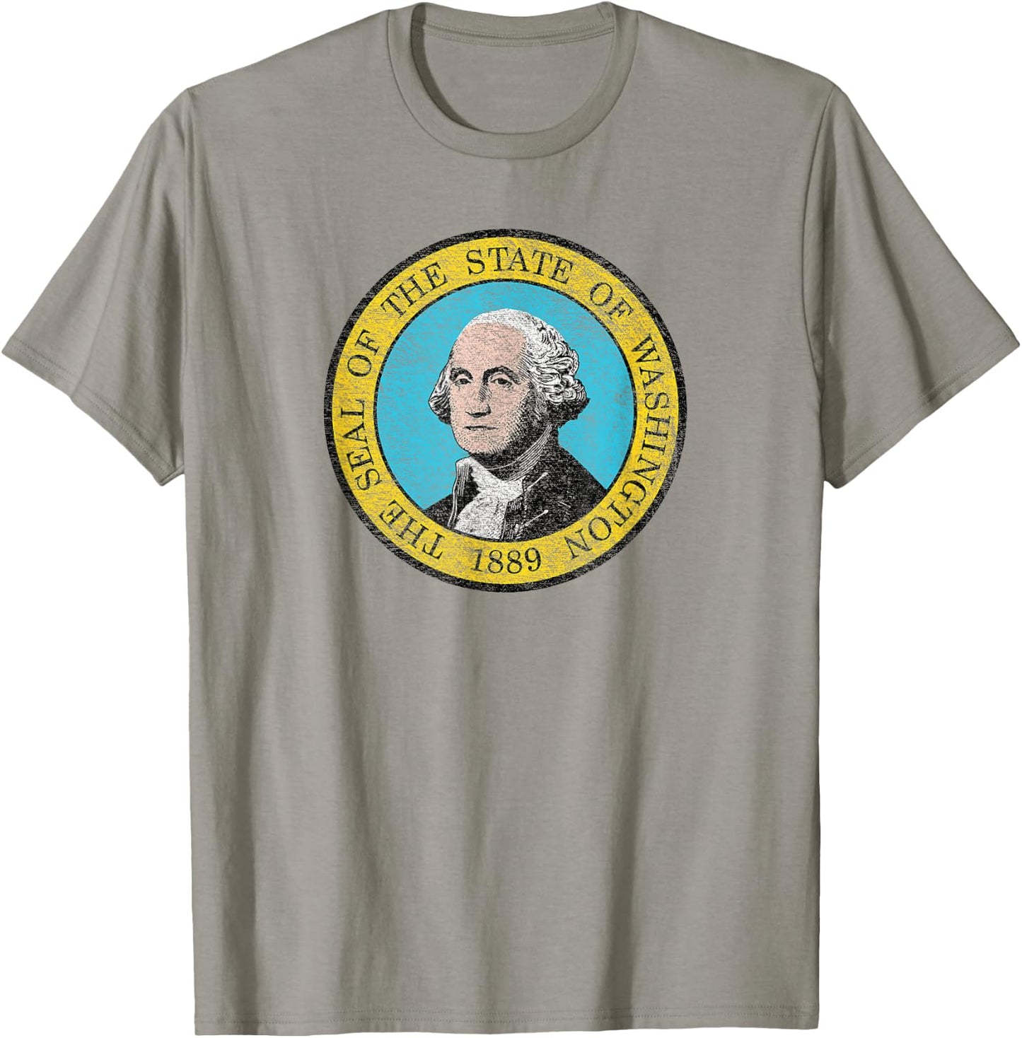 Washington State Flag The Evergreen State T-Shirt - T-Shirt | Sand