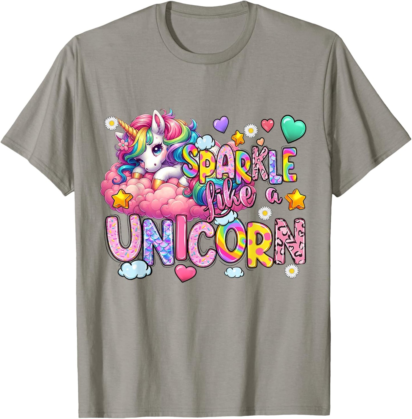 Sparkle Like A Unicorn Cute T-Shirt - T-Shirt | Sand