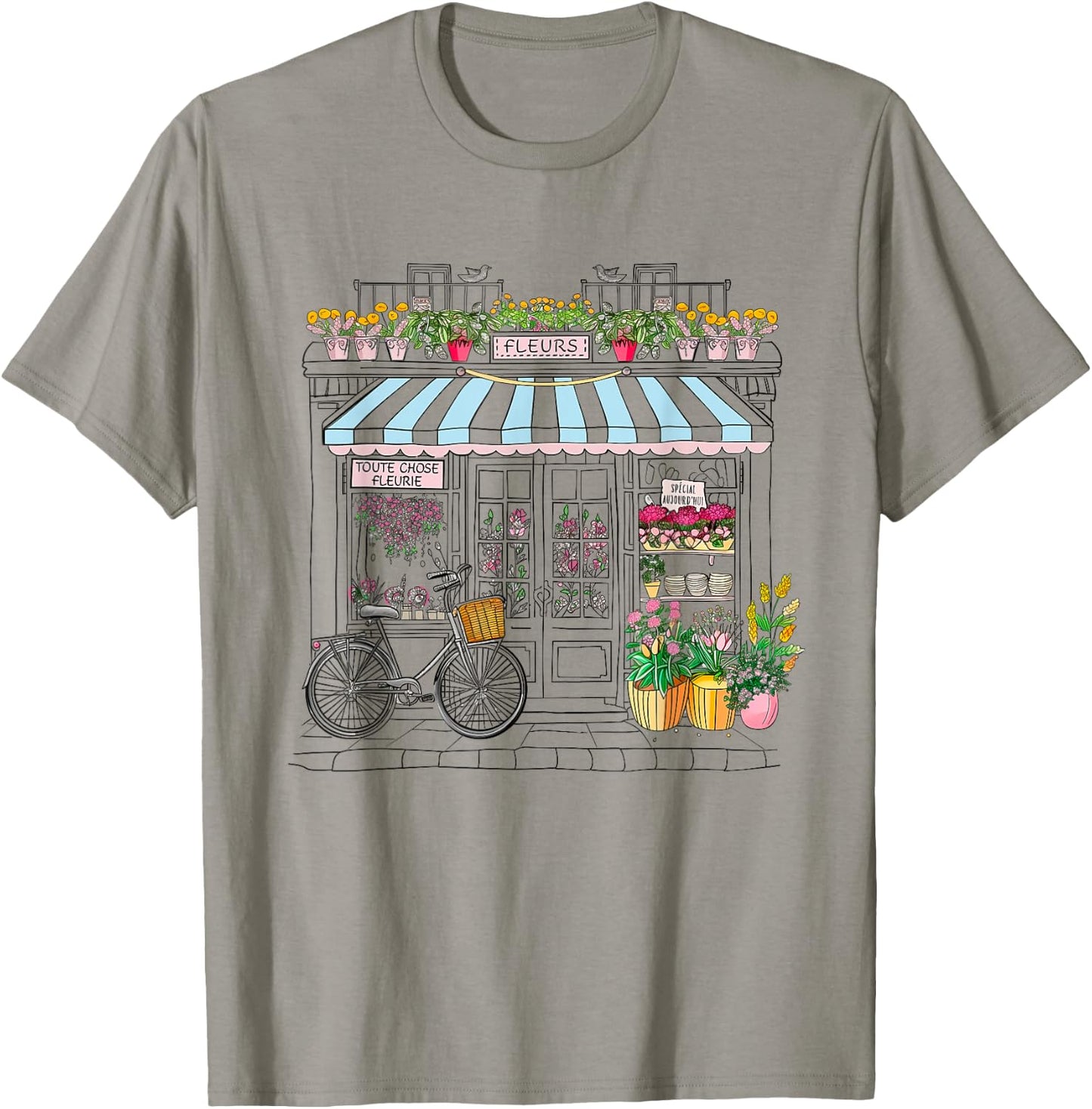 Cute French Flower Shop Paris France Women Girls Souvenir T-Shirt - T-Shirt | Sand
