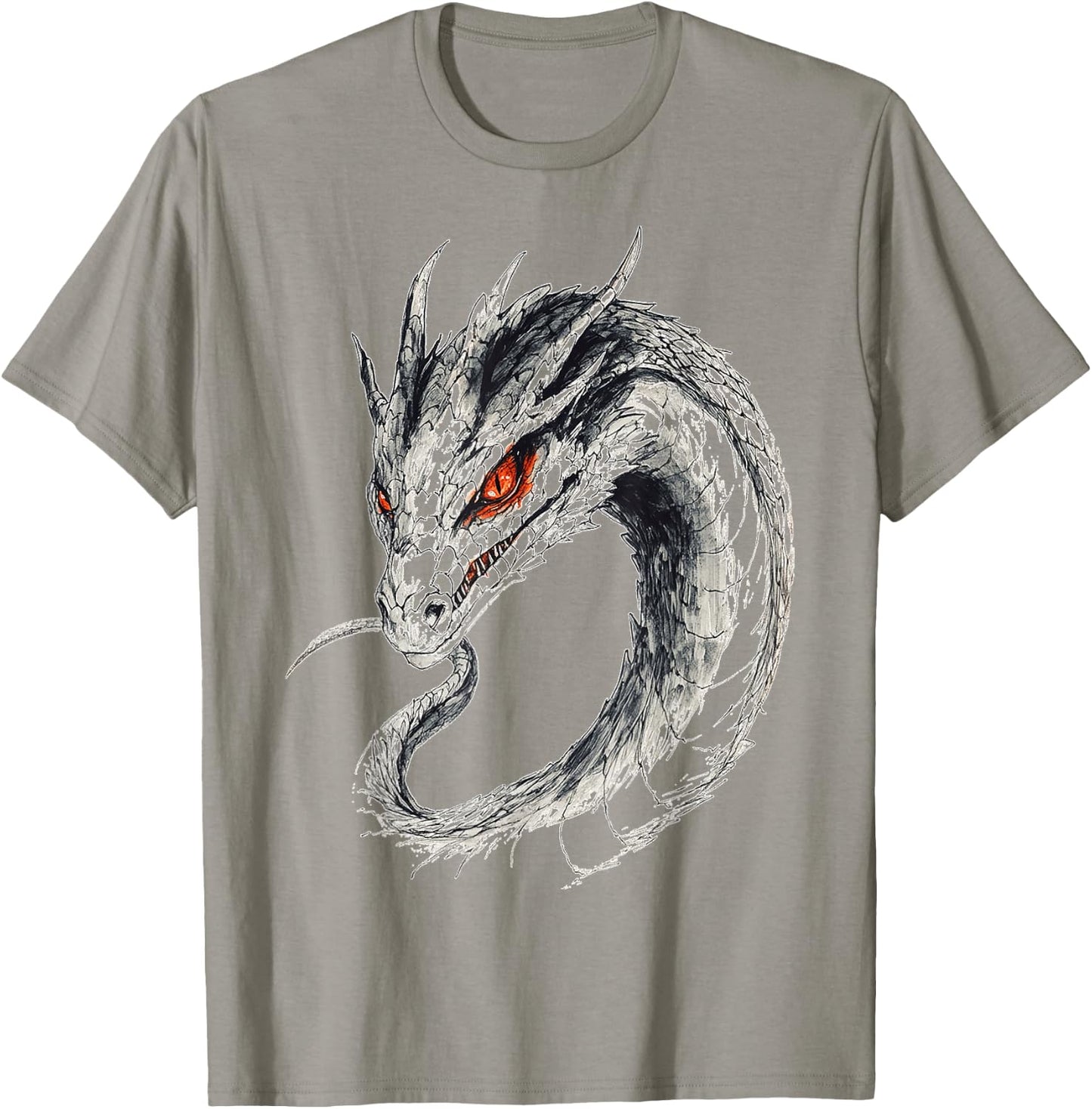 Basilisk Mythical Graphic Fantasy Illustration Basilisk T-Shirt - T-Shirt | Sand