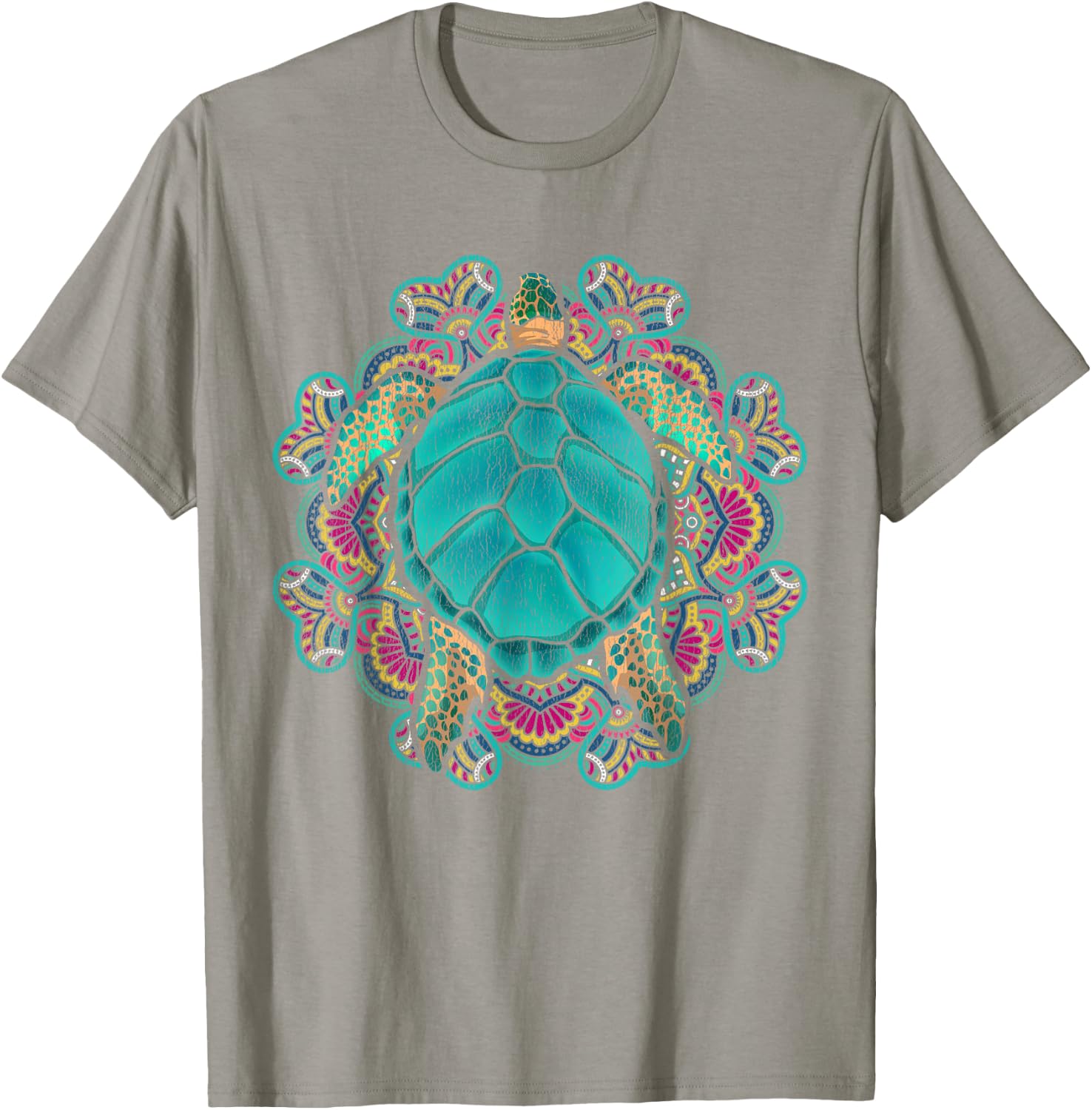 Sea Animal Turtle Lover Polynesian Tattoo Tribal Turtle T-Shirt - T-Shirt | Sand