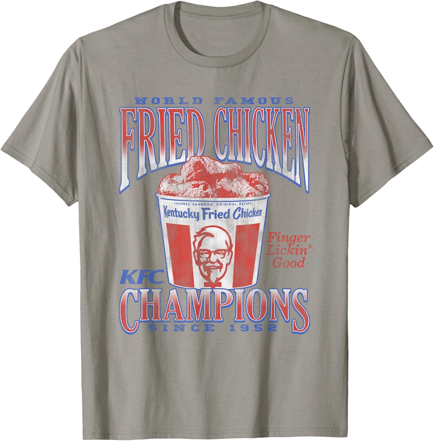 Officially Licensed KFC World Famous Chicken 1952 Champions T-Shirt - T-Shirt | Sand