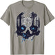Skull Costume Halloween Spooky Blue Eyes Art Skull T-Shirt - T-Shirt | Sand