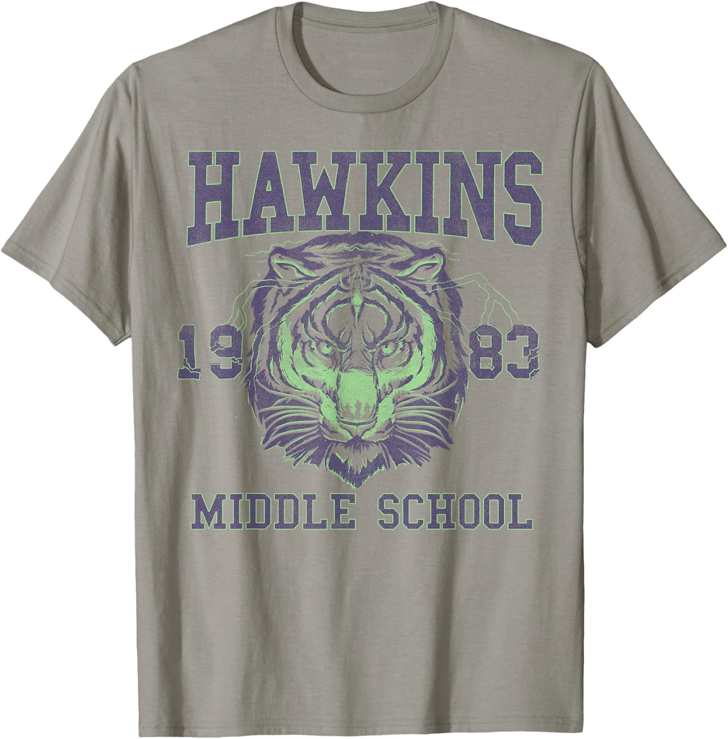 Netflix Stranger Things Hawkins Middle School 1983 Tiger T-Shirt - T-Shirt | Sand