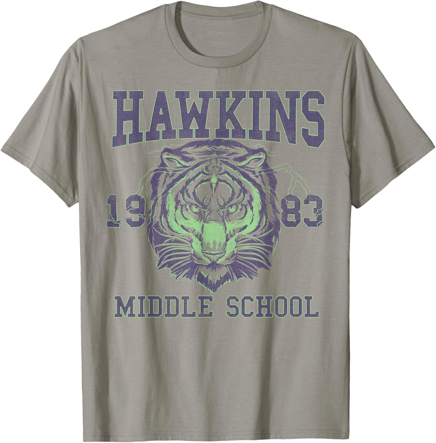 Netflix Stranger Things Hawkins Middle School 1983 Tiger T-Shirt - T-Shirt | Sand