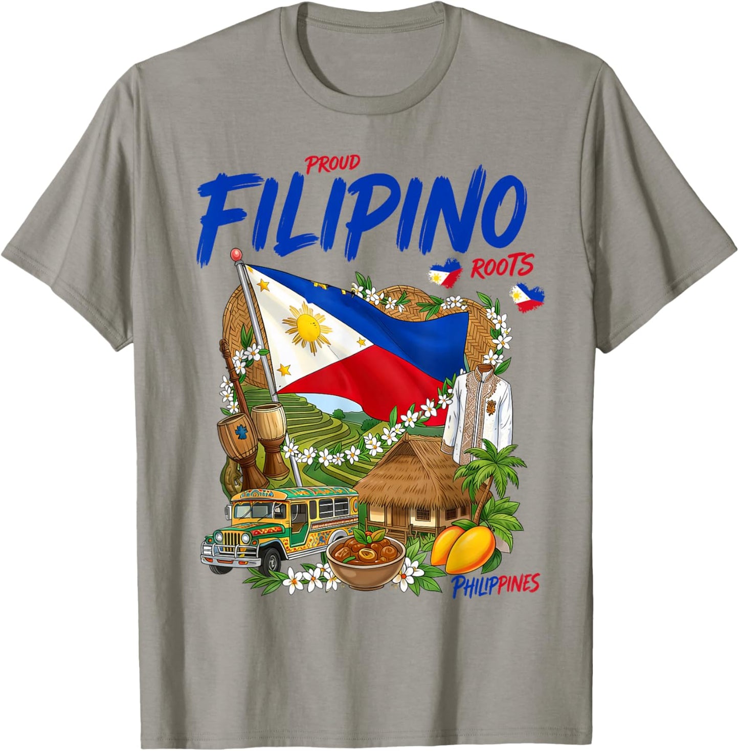 Filipino Roots Idea Filipiniana Philippines Themed T-Shirt - T-Shirt | Sand