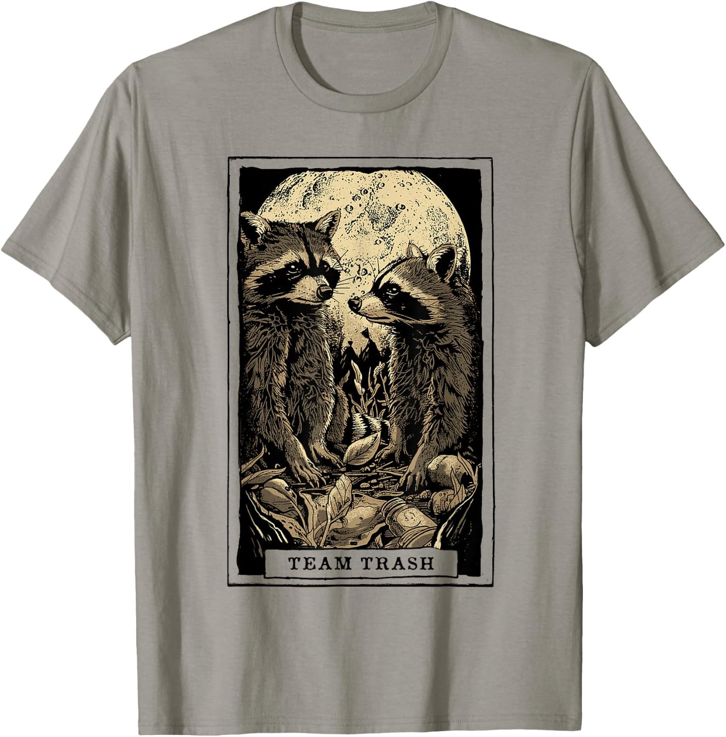Tarot Card Shirt Raccoon Team Trash Major Arcana Tarot Card T-Shirt - T-Shirt | Sand
