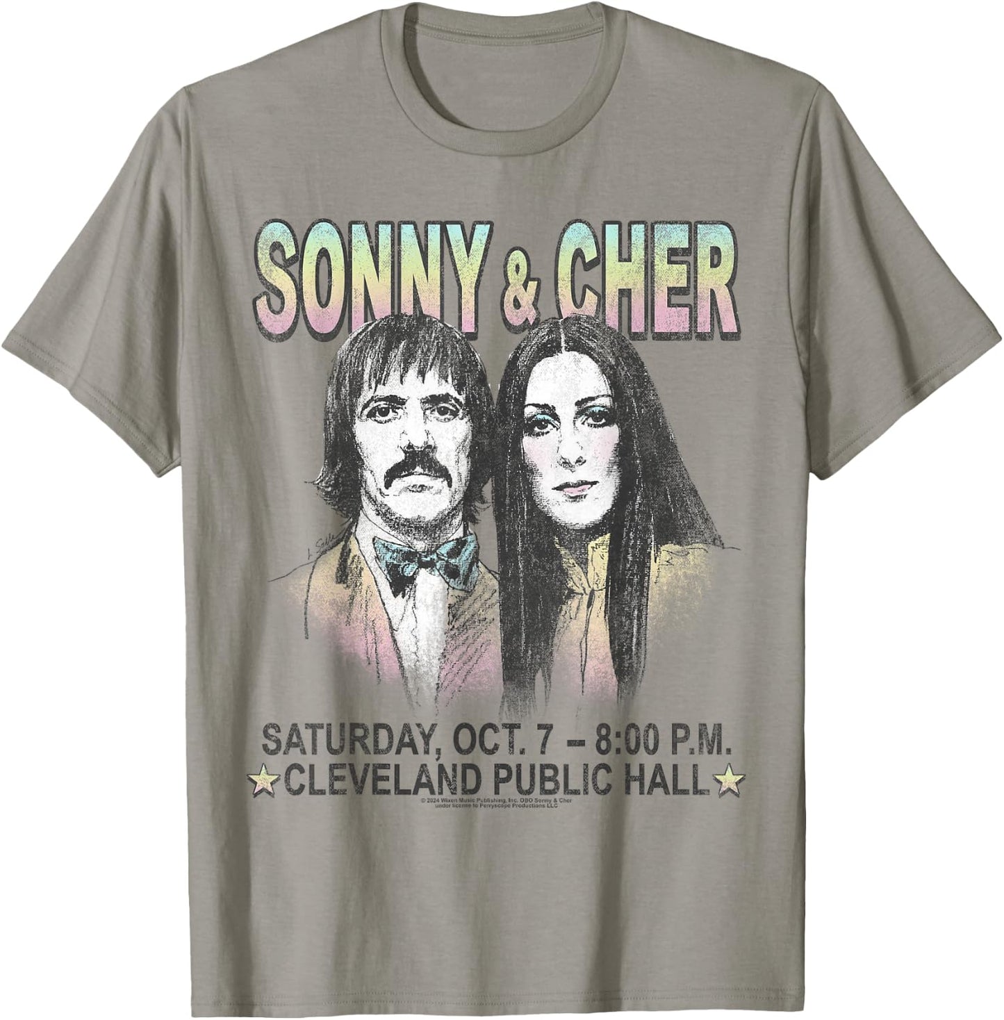 Sonny and Cher Cleveland Hall T-Shirt - T-Shirt | Sand