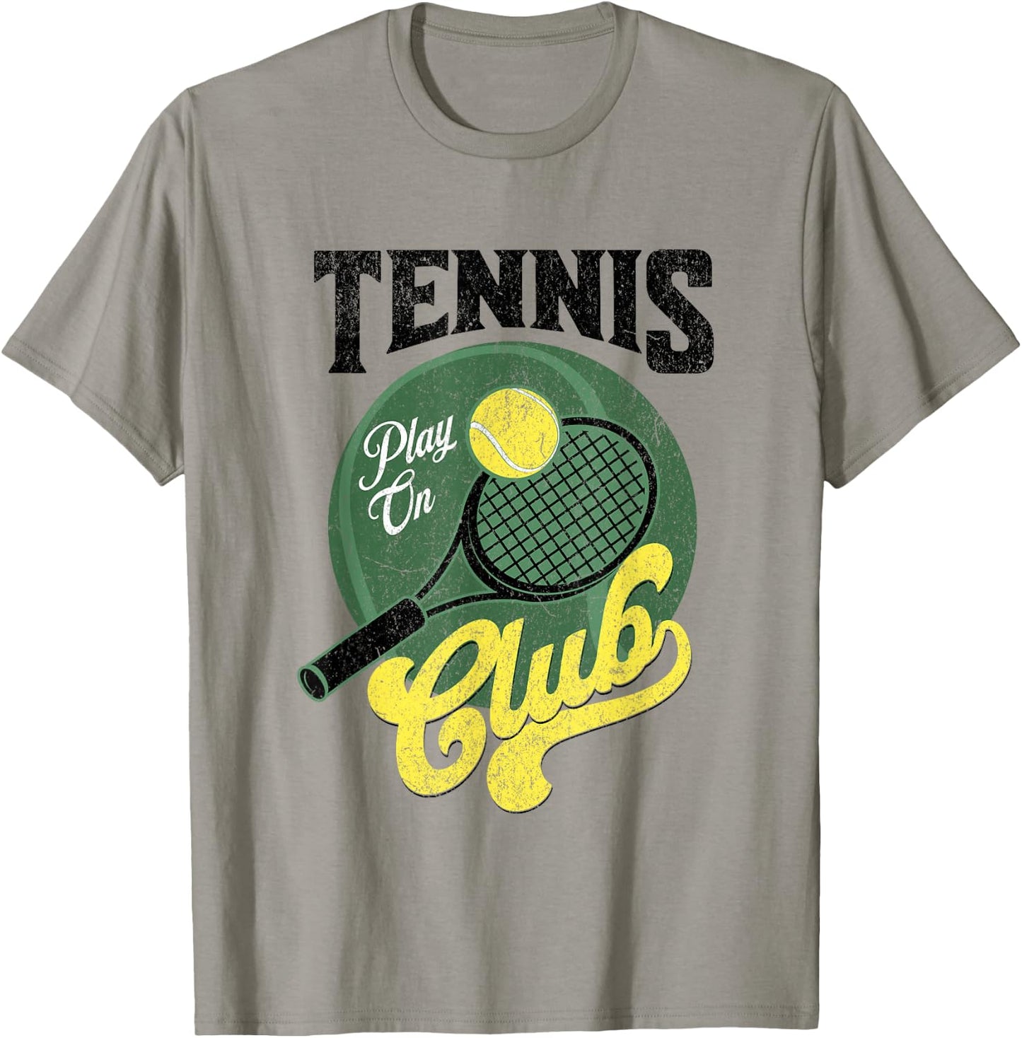 Tennis Club Retro Design / Racket Ball Tennis Player Fan T-Shirt - T-Shirt | Sand