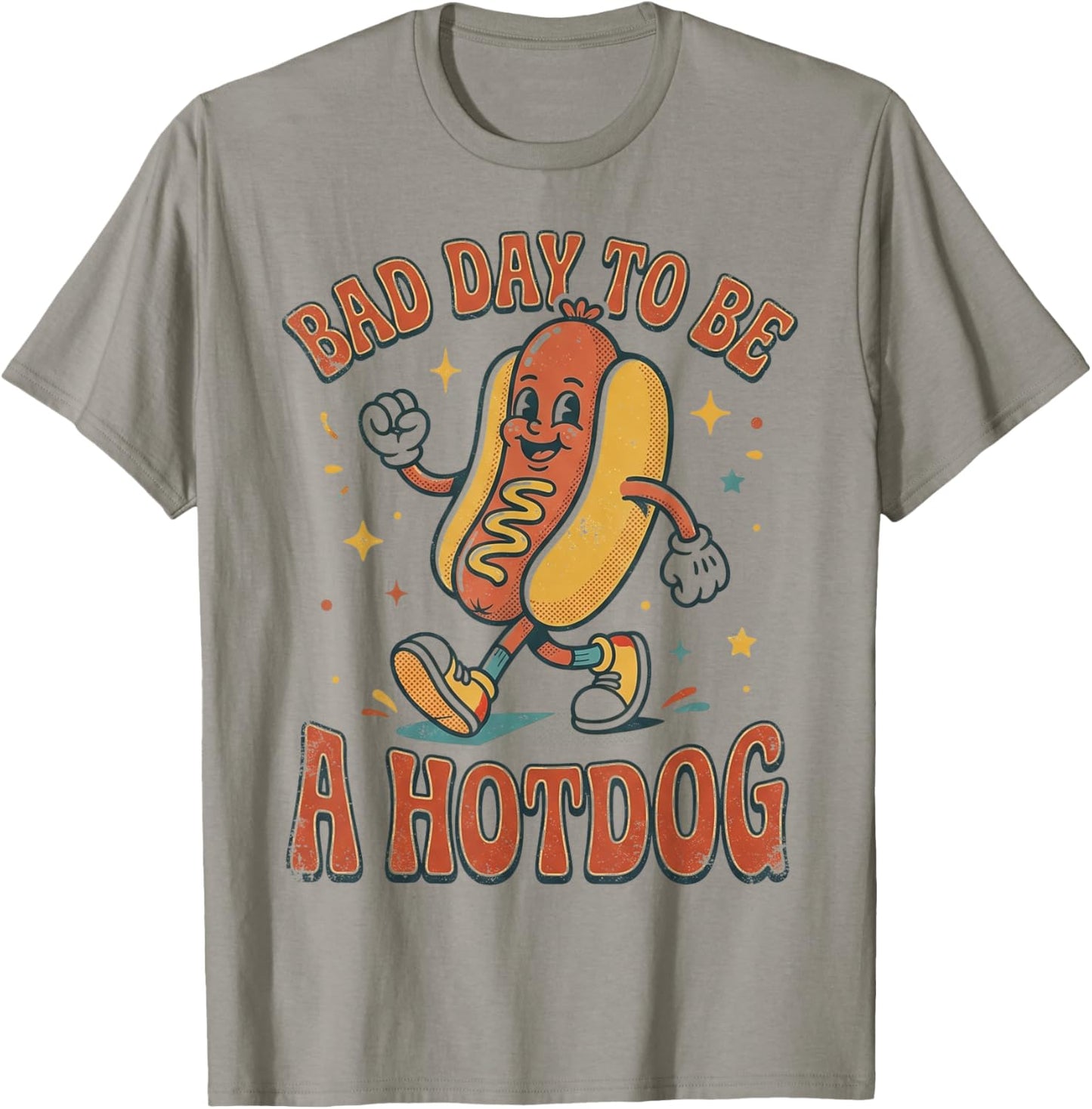 Bad Day to Be a Hotdog Funny 4th of July Kids Men T-Shirt - T-Shirt | Sand