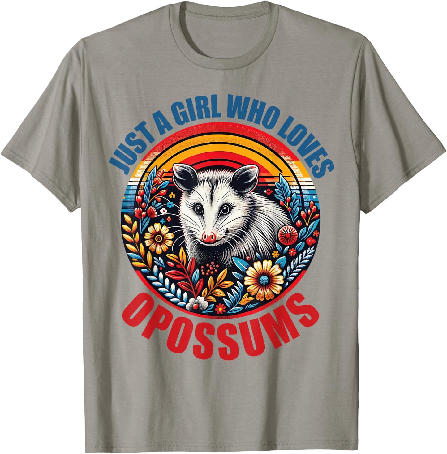 Girls Opossums-Shirt Kids Teen Just A Girl Who Loves Possum T-Shirt - T-Shirt | Sand