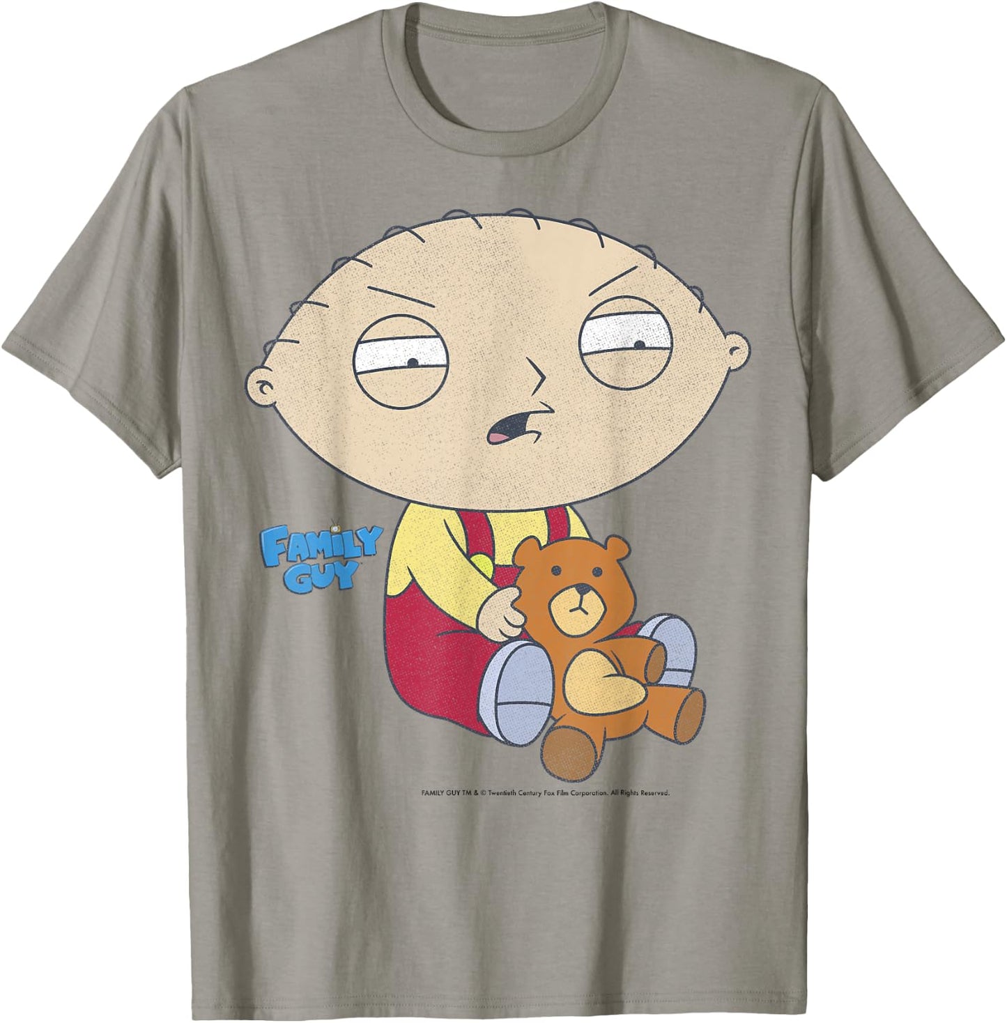 Family Guy Iconic Stewie Griffin Distressed Big Chest Poster T-Shirt - T-Shirt | Sand