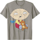 Family Guy Iconic Stewie Griffin Distressed Big Chest Poster T-Shirt - T-Shirt | Sand