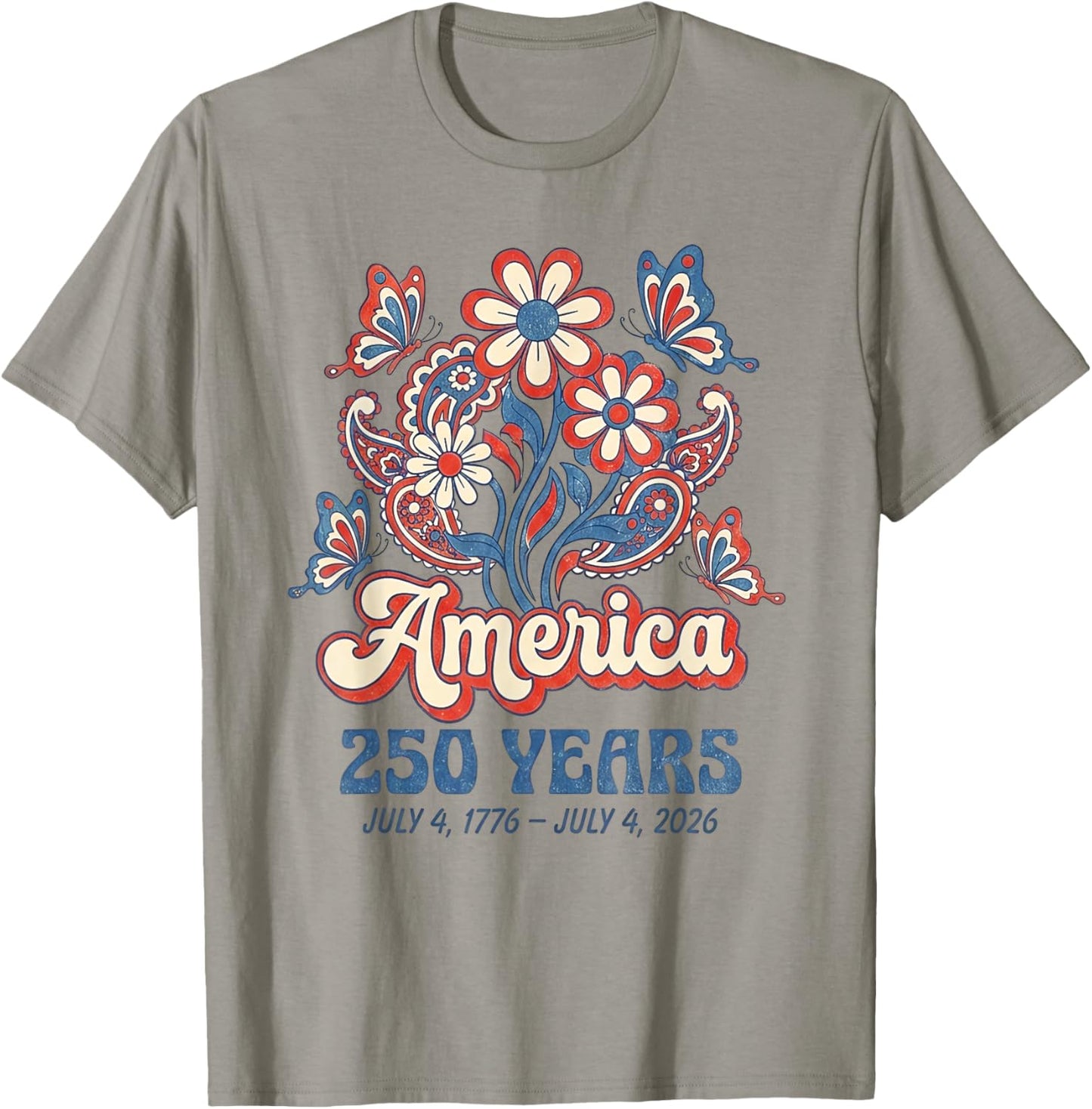 250 Anniversary USA Merchandise Women Patriotic 4th of July T-Shirt - T-Shirt | Sand