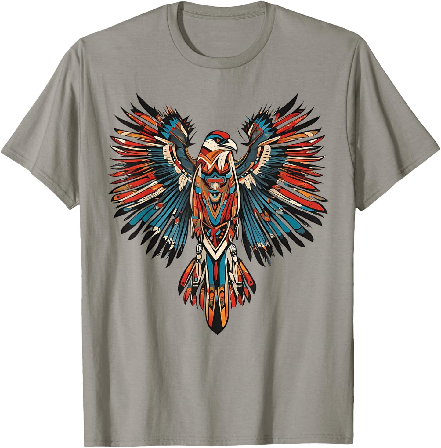 Thunderbird Native American Indian Day Tribal Art T-Shirt - T-Shirt | Sand