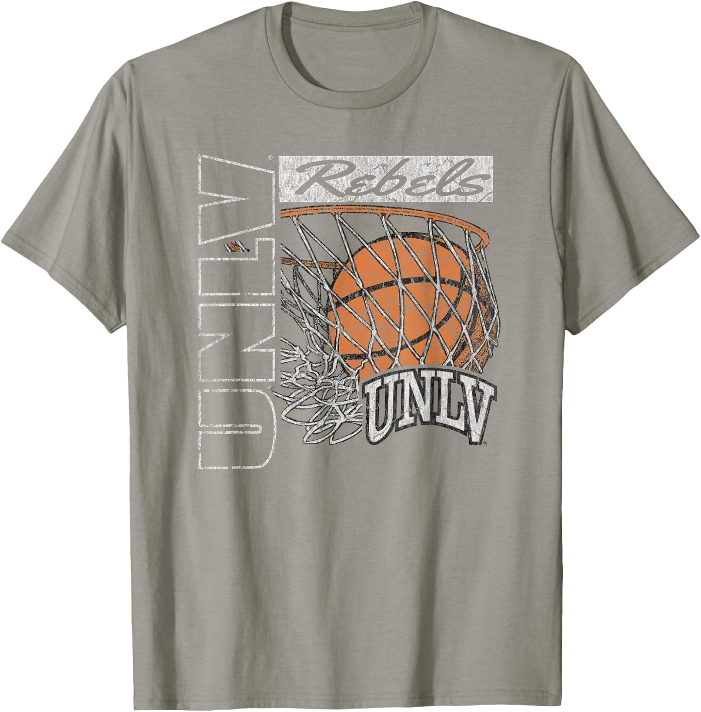 UNLV Rebels Vintage Basketball 90's Red Officially Licensed T-Shirt - T-Shirt | Sand
