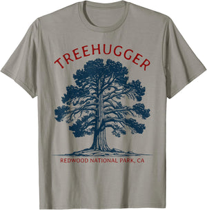 Treehugger, Redwood National Park, USA, California T-Shirt - T-Shirt | Sand