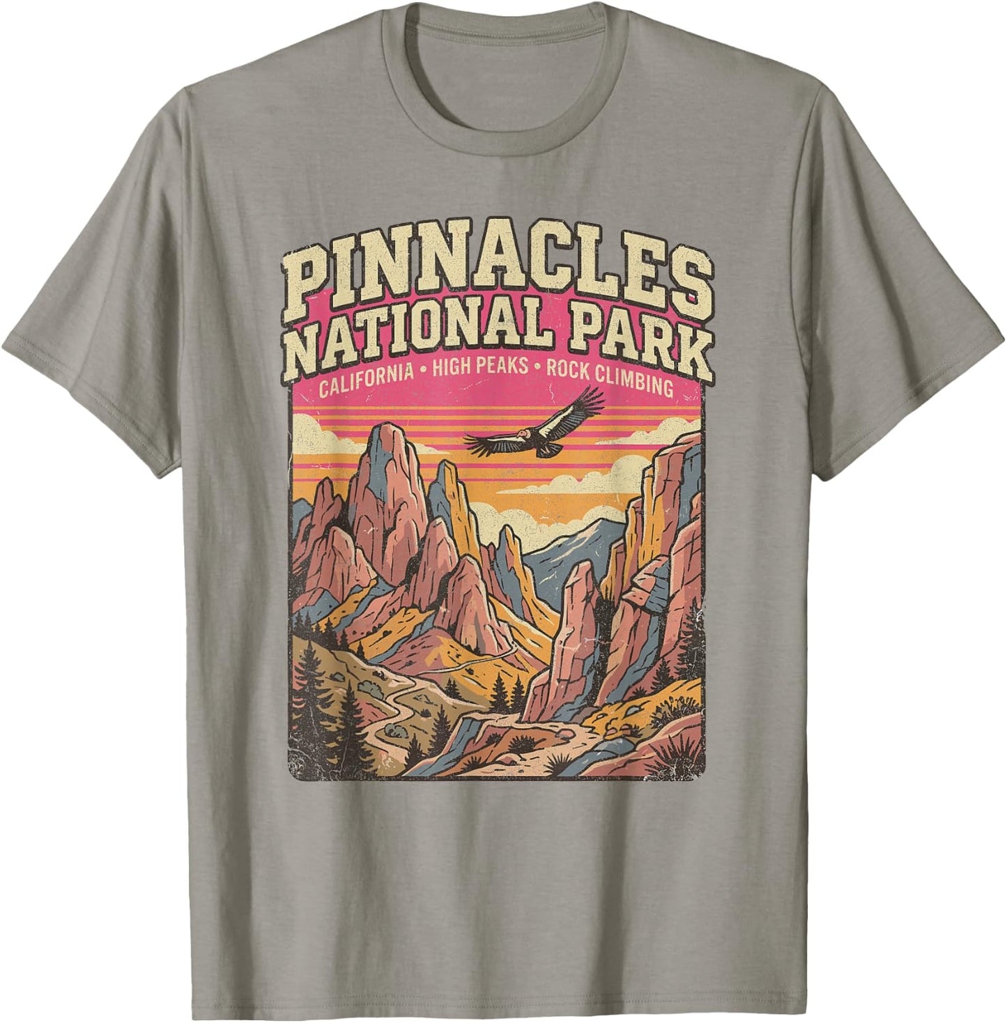 Pinnacles National Park California US Vintage T-Shirt - T-Shirt | Sand