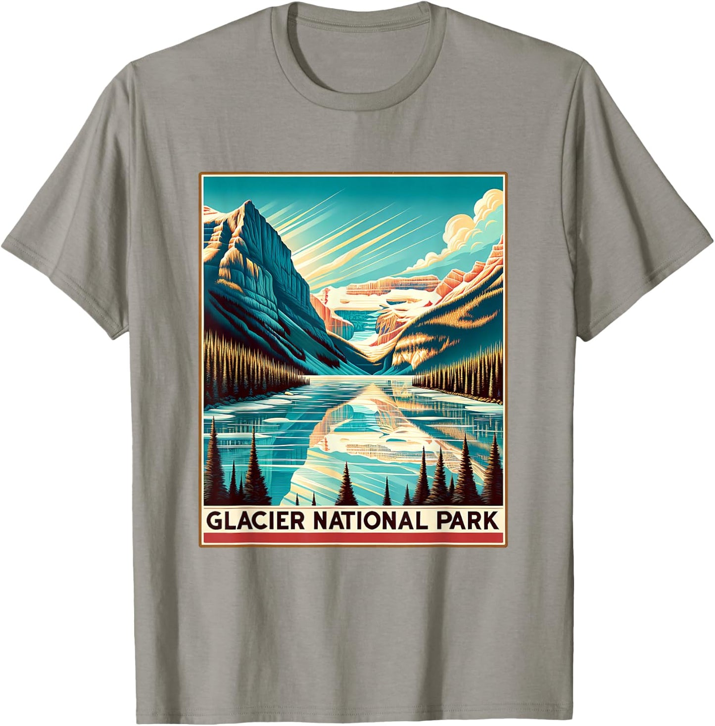 Glacier National Park T-Shirt - T-Shirt | Sand