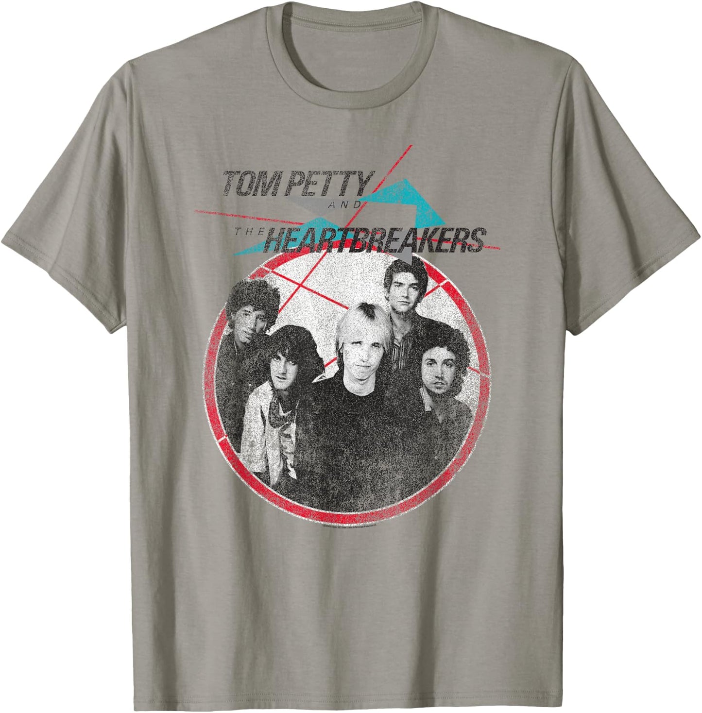 Tom Petty Long After Dark Band Photo Circle Distressed T-Shirt - T-Shirt | Sand