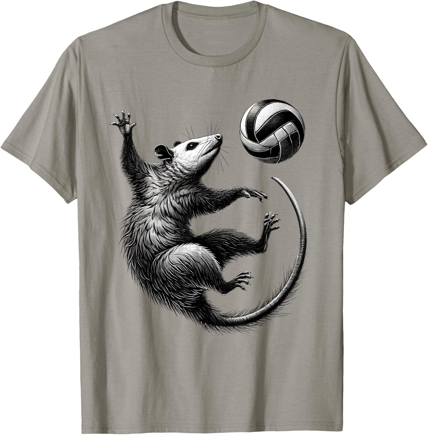 Vintage Possum Playing Volleyball Opossum Volleyball Player T-Shirt - T-Shirt | Sand