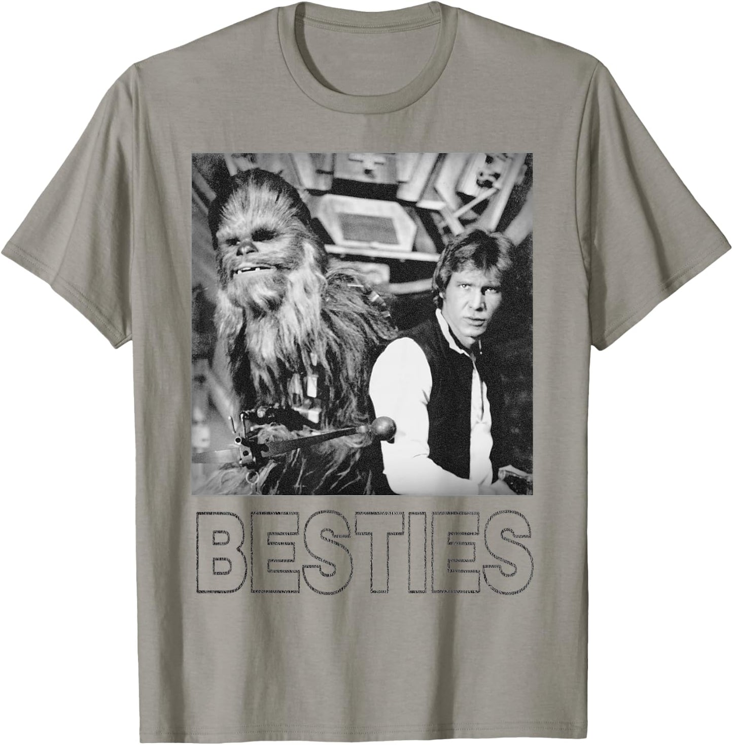Star Wars Han Solo Chewbacca Besties Graphic T-Shirt - T-Shirt | Sand