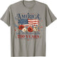 USA 250 Years America Floral Birthday Patriotic 4th of July T-Shirt - T-Shirt | Sand