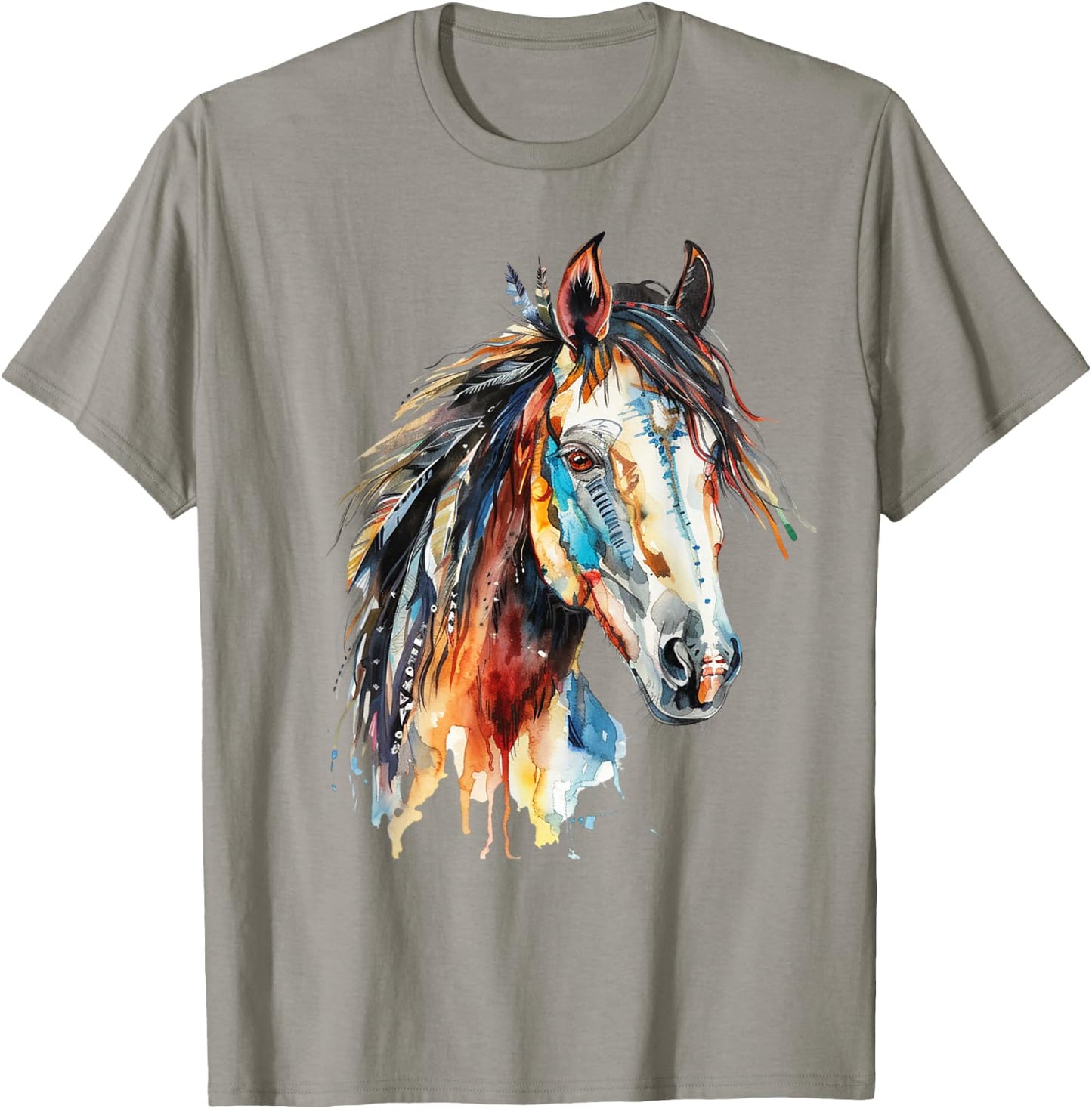 Native American Wild Horse T-Shirt - T-Shirt | Sand