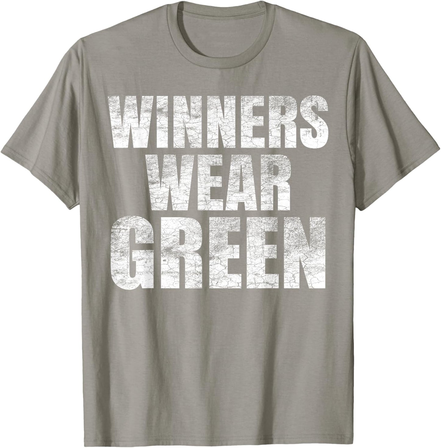 Winners Wear Green Color War Camp Team Game Competition T-Shirt - T-Shirt | Sand