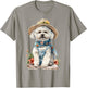 Summer Dog Bichon Frise Women Girls Kids T-Shirt - T-Shirt | Sand